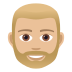 🧔🏼 person: medium-light skin tone, beard display on JoyPixels